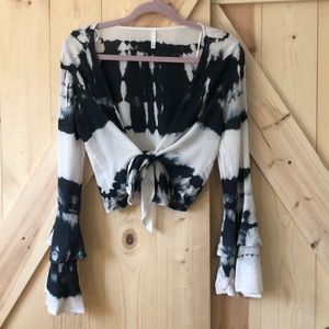 Cropped Tie Dye Cardigan
